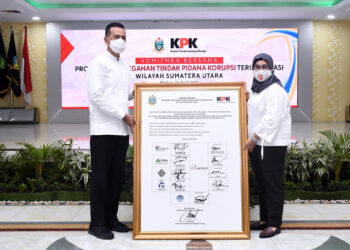Wujudkan Tata Kelola Perusahaan yang Baik, BUMD Pemprov Sumut Menandatangani  Komitmen Bersama KPK