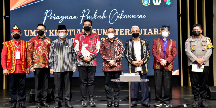 Hadiri Perayaan Paskah Oikumene, Gubernur Edy Sampaikan  Pentingnya Toleransi Antarumat Beragama
